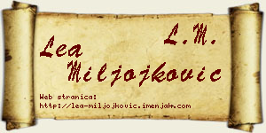 Lea Miljojković vizit kartica